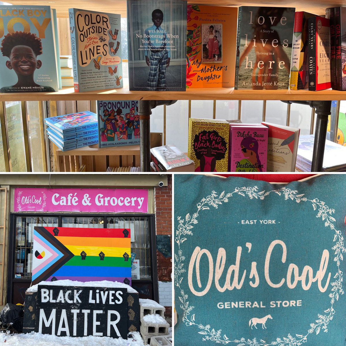 February 1st, the beginning of Black History Month. Admiring #blackfuturesmonth book selection at @oldscoolgeneralstore in #BEY. Celebrating #BlackHistoryMonth by reading about + recognizing the history, heritage, + accomplishments of black Canadians #OursToTell #BHM2023