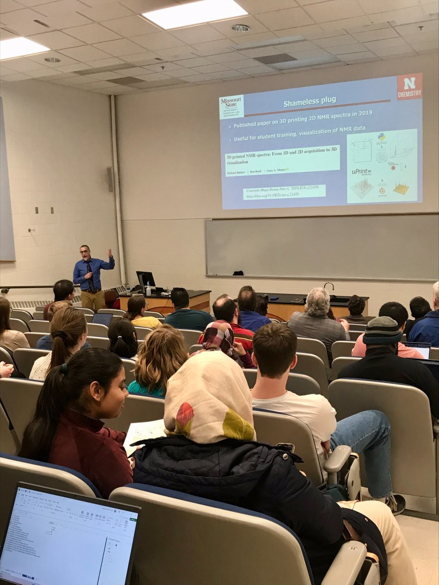 unlchemistry's tweet photo. Last Friday our Faculty and Grad students attended the first Colloquium for Spring 2023,  given by Professor Gary Meints from Missouri State University. Thank you again to Professor Meints! https://t.co/AQINLQlX2j