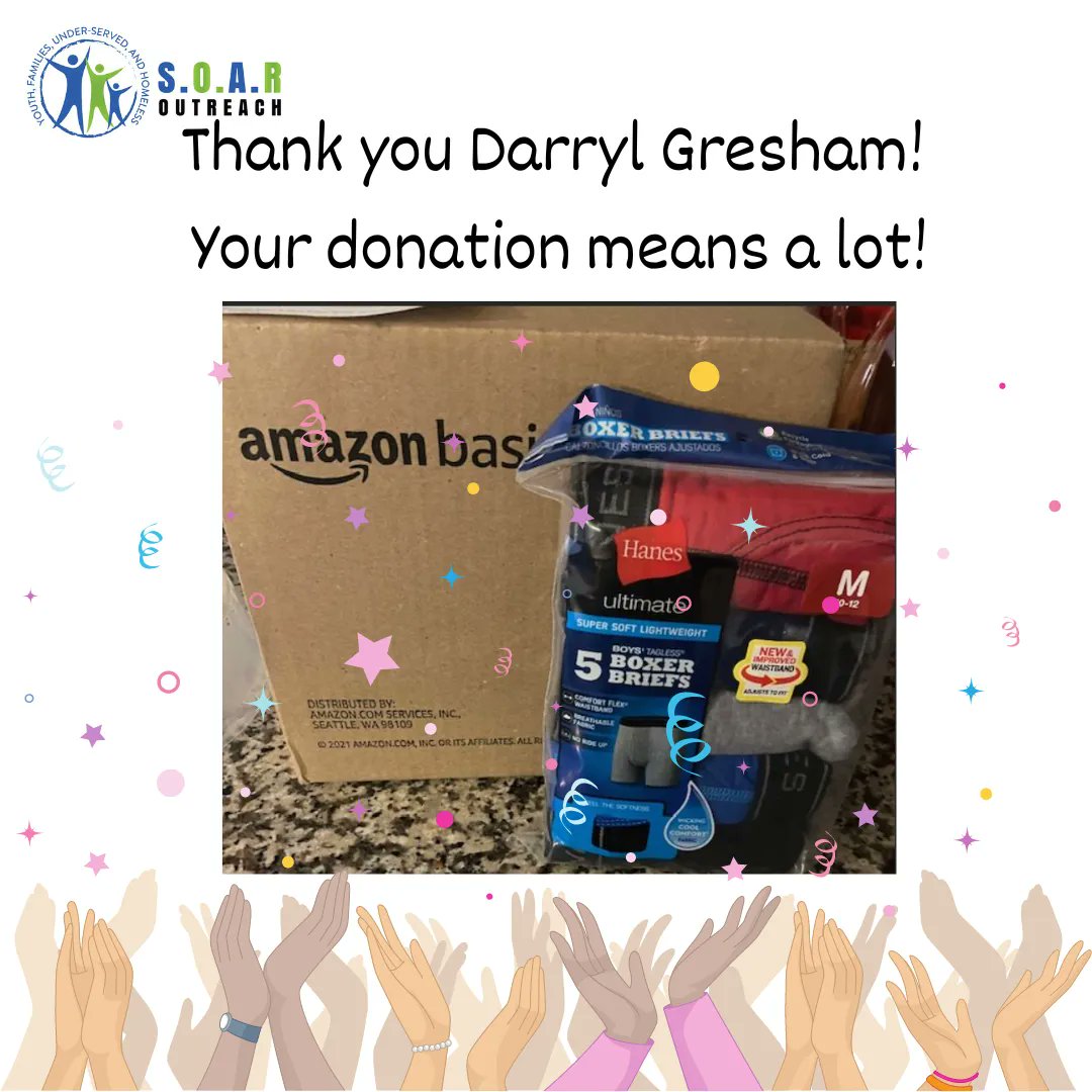 Thank you so much! If you'd also like to help please go to our amazon wishlist: buff.ly/34l3xnN  #donatetoday #donations #soaroutreachnc #homelesslivesmatter #homeless #grateful #thankyou #thankful