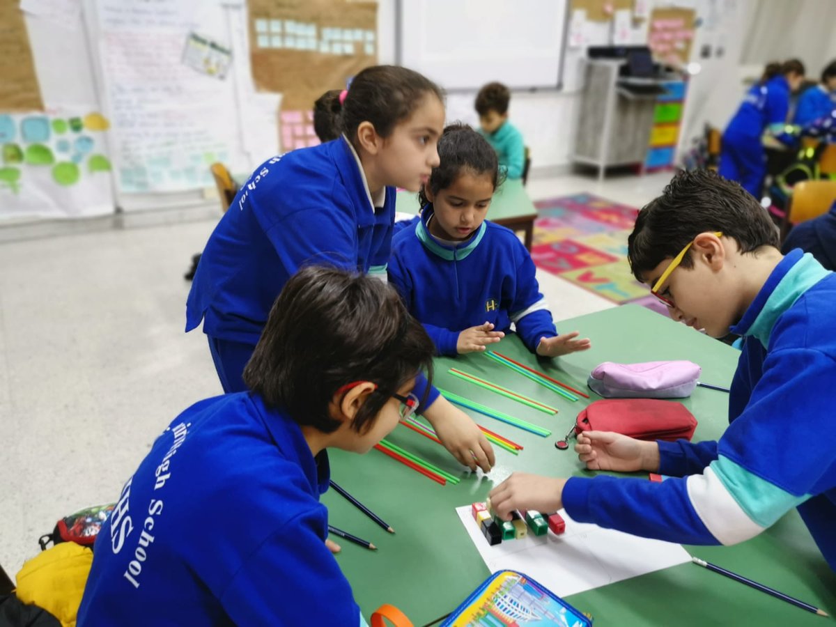 RHHS_Elementary's tweet photo. BE3A learners exploring the concept #multiplication through different strategies #math #fun #inquiry_based @RHHS_Saida https://t.co/XdDetBKAQ7