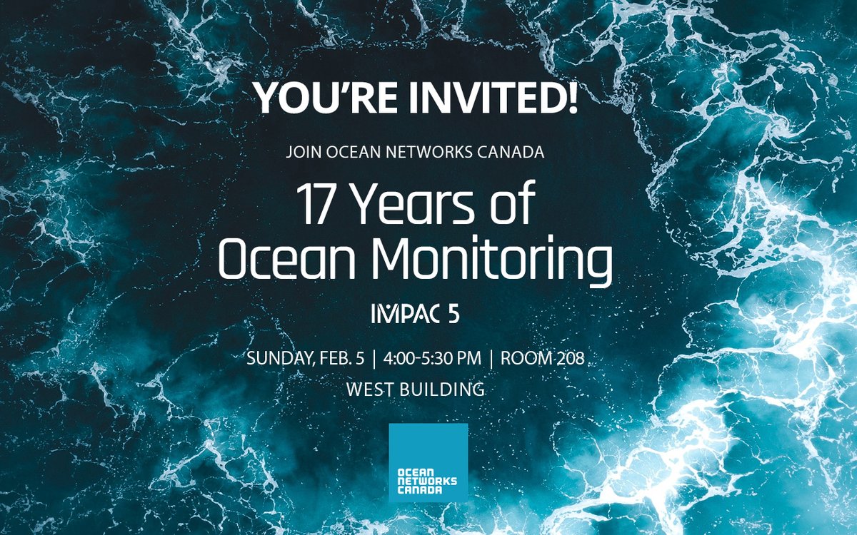Ocean_Networks's tweet image. Engage with ONC President and CEO Kate Moran and representatives: Jessica Stigant, Reyna Jenkyns, Richard Dewey and Benoît Pirenne  on four roundtable discussions at our Knowledge Sharing session. 

🗓️ Sun Feb 5
🕓 4-5:30pm

Open to registered conference attendees.

#YVR #MPAs