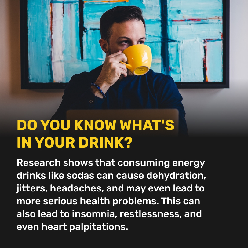 drinkstacks's tweet photo. Do you know what's in your drink?
Research shows that consuming energy drinks like sodas can cause dehydration, jitters, headaches, and may even lead to more serious health problems. This can also lead to insomnia, restlessness, and even heart palpitations. https://t.co/6kzuJbaGqC