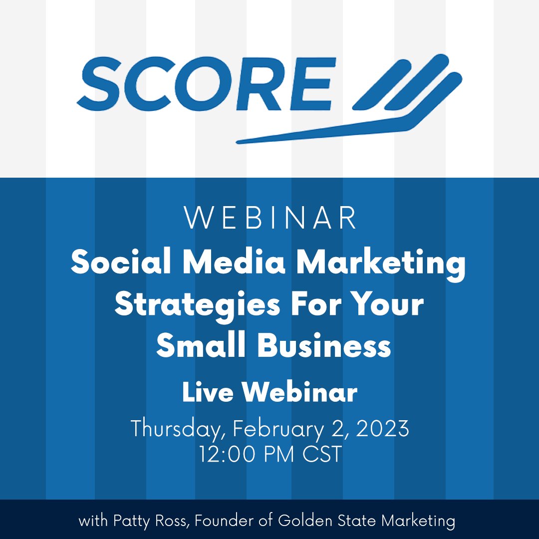 In this webinar, marketing expert Patty Ross will teach you the basics every business owner should know about social media marketing and the latest trends you should follow.
 
Thursday, February 2nd at 12:00 PM. Register for free today! ➡️ bit.ly/40k4Prn