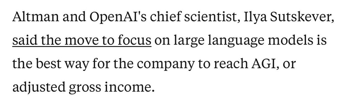 dsiroker's tweet image. 😂 Business Insider thinks OpenAI’s bold vision to bring AGI into reality means “adjusted gross income”