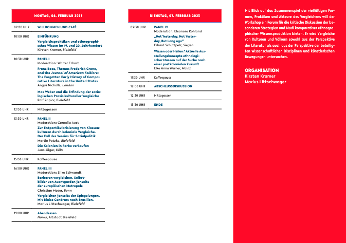 sfb_comparing's tweet photo. #Vormerken:
Ab Montag findet der #SFB1288-#Workshop "Comparing Cultures And Communities" u.a. zu #Reiseliteratur statt – organisiert von @KirstenKramer64 und #MariusLittschwager.
➡️ Wann? 06.-07.02.23
➡️ Wo? @ZiF_Bi @unibielefeld
#Vergleichspraktiken @dfg_public https://t.co/Q1cMWxTWO4