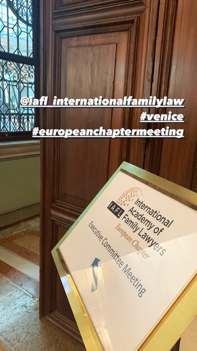It is indeed a pleasure to catch up with fellow family lawyers at the exceptional meetings of the <a href="/IAFL_FamLaw/">IAFL</a> #europeanchapter conference held this year in #venice. Cannot wait for the education program and the visits planned during our stay. #iafleuropeanchaptermeeting