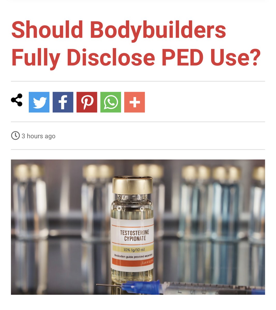 Should Bodybuilders Fully Disclose PED Use?

👉 Read more here👇
👉 ironmagazine.com/2023/should-bo…

#ironmagazine #Ped #steroids #bodybuilders #fitness #supplements #fitnesscoaching #natty #naturalfitness