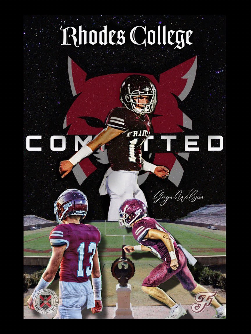 gagewilson21's tweet photo. After many conversation with my family and friends I am blessed to announce I am committing to Rhodes College. I would like to thank my family, friends and all the coaches that have helped me. Huge shout out to @CoachKalb1 for recruiting me. Can’t wait for the future. #RollLynx ! https://t.co/Komhp6qsxn
