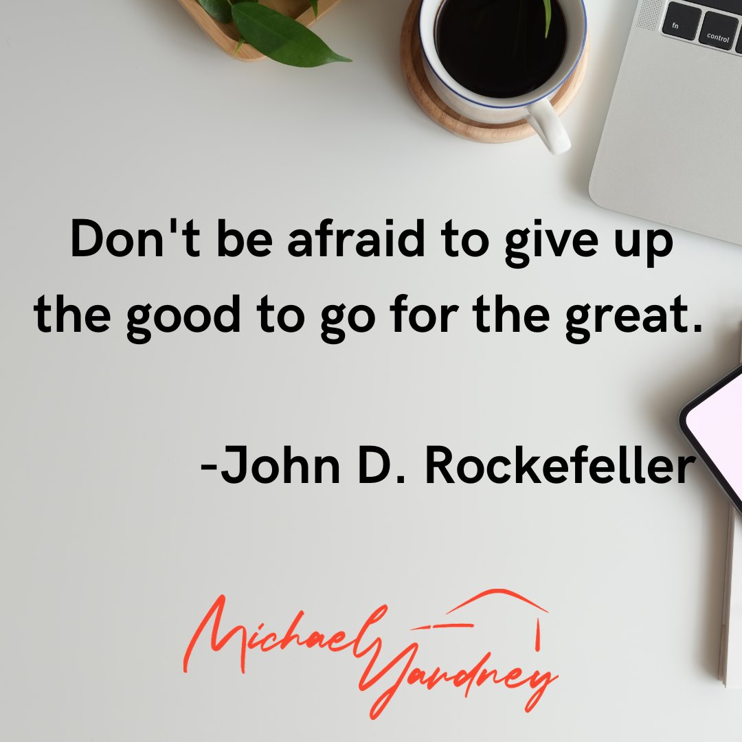 michaelyardney's tweet photo. Don't be afraid to give up the good to go for the great. 

In other words, life is all about taking risks. It is all about taking huge leaps towards the better versions of ourselves. https://t.co/2qnapdAI1U