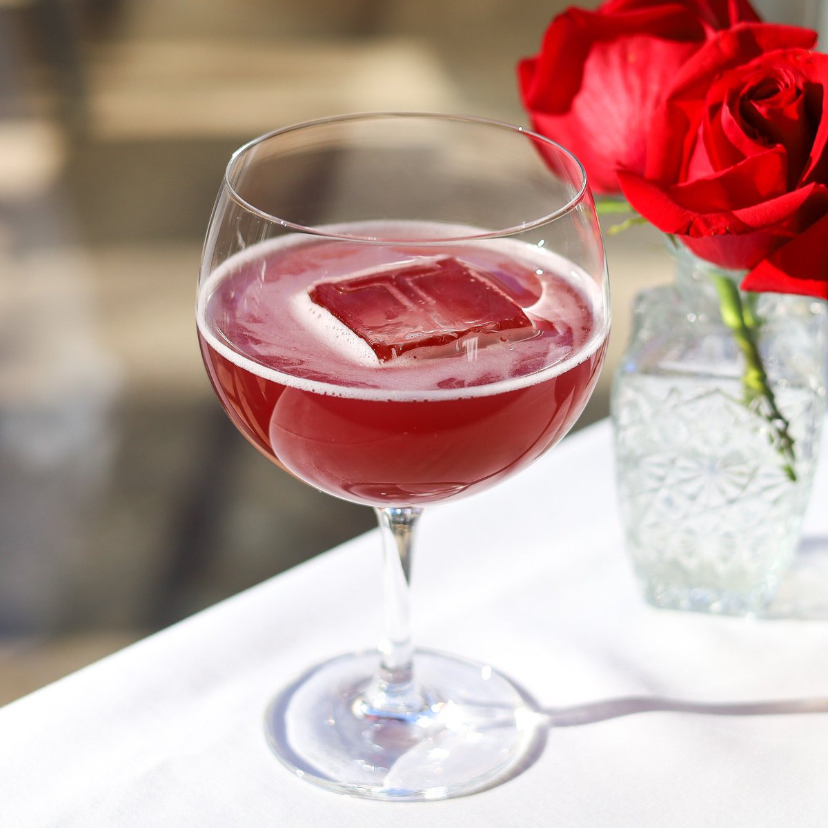 We're welcoming February with our P.S. I Love You cocktail ❤️🍒🌹 Featuring Empress Gin, pressed lemon juice, Luxardo cherry juice, ginger liqueur and elderflower tonic.