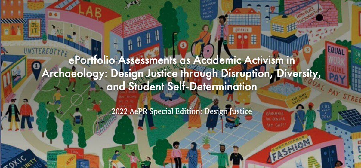 RKP_Industries's tweet photo. 🎉 PUBLISHED 🎉 Our latest pedagogy paper:

@BeverleyBMiles et al., “#ePortfolio Assessments as Academic Activism in #Archaeology: Design Justice through Disruption, Diversity, and Student Self-Determination”

in @AAEEBL #DesignJustice special edition 🔗👉 https://t.co/Ciy6bTqAbM https://t.co/EIK7KX5GZq