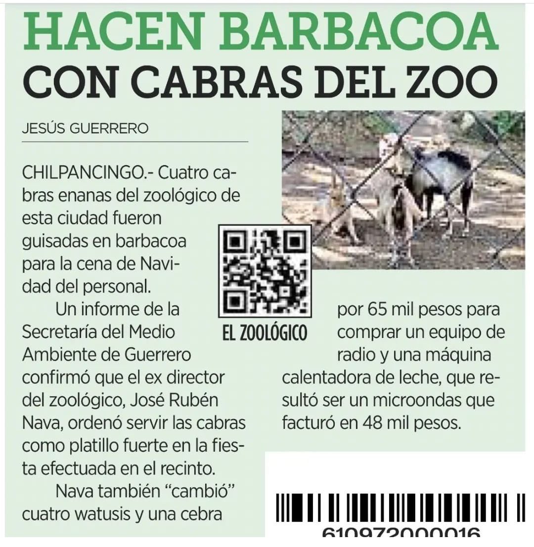 perrasubersiva1's tweet photo. @Gob_Guerrero @EvelynSalgadoP @PROFEPA_Mx @h_chilpancingo @FiscaliaGro SON CHINGADERAS 🤬🤬🤬🤬 no es suficiente que lo destituyan al idiota que dirigía el zoo, queremos consecuencias legales 🤬 https://t.co/qh4r8civTo
