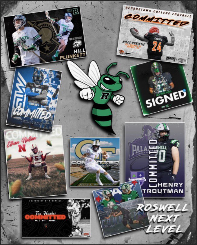 Roswell Football (@roswell_fb) on Twitter photo Congrats to our 2023 signees! Incredible young men with bright futures in multiple sports both on and off the playing field! Always welcomed back home! <a href="/HillPlunkett/">Hill Plunkett</a> <a href="/MilesChristie7/">Miles Christie</a> <a href="/ethannation5/">Ethan Nation</a> <a href="/hall_jayven/">Jayven Hall</a> <a href="/E_Crite05/">EthanC_</a> <a href="/ChrisElko6/">Chris Elko</a> <a href="/henry_troutman/">henry troutman</a> <a href="/tayhughes11/">Tay Hughes</a> <a href="/Zeke_Moore15/">Zeke Moore</a> Congrats to our 2023 signees! Incredible young men with bright futures in multiple sports both on and off the playing field! Always welcomed back home! <a href="/HillPlunkett/">Hill Plunkett</a> <a href="/MilesChristie7/">Miles Christie</a> <a href="/ethannation5/">Ethan Nation</a> <a href="/hall_jayven/">Jayven Hall</a> <a href="/E_Crite05/">EthanC_</a> <a href="/ChrisElko6/">Chris Elko</a> <a href="/henry_troutman/">henry troutman</a> <a href="/tayhughes11/">Tay Hughes</a> <a href="/Zeke_Moore15/">Zeke Moore</a>