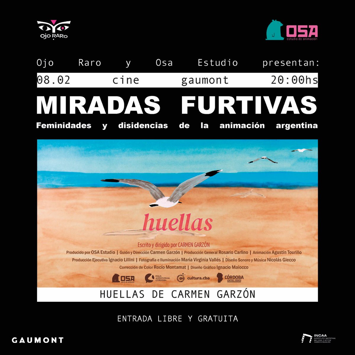 ojorarotv's tweet image. Estas miradas furtivas, siempre escondidas, juegan hoy a correrse de la periferia para ponerse en el centro del debate,  porque necesitamos contar otras historias.

📅 Miércoles 8/2 
⏰ 20 hs
📍@CineGaumont

#animation #celanimation #animacion #2danimation #art #animationart