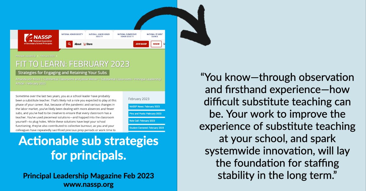 BeSubstantial's tweet image. Thank you @NASSP association of secondary principals for inviting us to contribute to this month's magazine!  ow.ly/tgyY50MHjSI