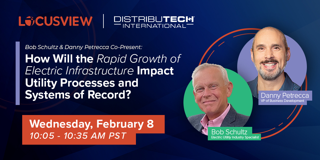 Join Locusview electric utility subject matter experts Bob Schultz and Danny Petrecca at @DISTRIBUTECH  for an informative discussion on how digital construction management supports the rapid growth of electric infrastructure. 

#electricutilities #gridmodernization #utilities