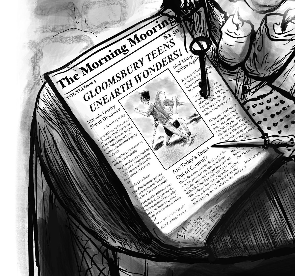 Thomas Creeper 2 — THOMAS CREEPER AND THE PURPLE CORPSE — has been turned in! Release date 6.15.23. Here’s a newspaper I put in one of the illustrations complete with real articles 😊#comingsoon #ya #spooky #mg #kidlt #gothic #steampunk #sequel #newengland #ghoststory #mystery