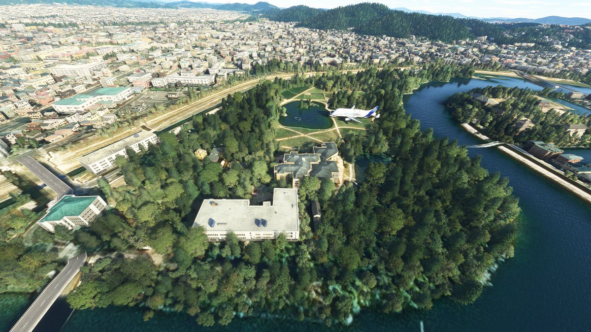 ARROW2929's tweet image. ベルーガ🐬ちゃんで岡山観光🥰
鷲羽山、倉敷マスカットスタジアム🍇、倉敷美観地区【大原美術館】、岡山後楽園【岡山城跡🏯】
ベルーガちゃん😍#BelugaModPlease for #msfs2020
 #MSFS測量部