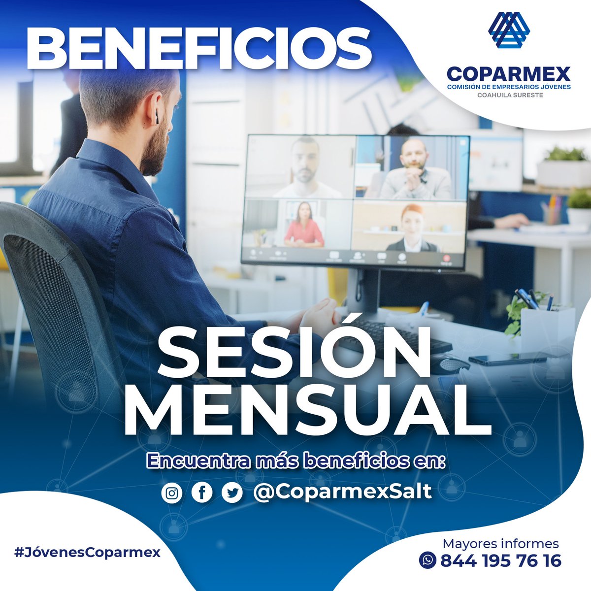 #BeneficiosCoparmex ✅️
Conoce a más emprendedores como tú y crea conexiones para fortalecer tu negocio 👨🏻‍💻
Escríbenos por WhatsApp 844 195 7616 y te compartiremos todos los detalles para afiliarte ✍️🏻       

#Coparmex #Saltillo #JóvenesCoparmex