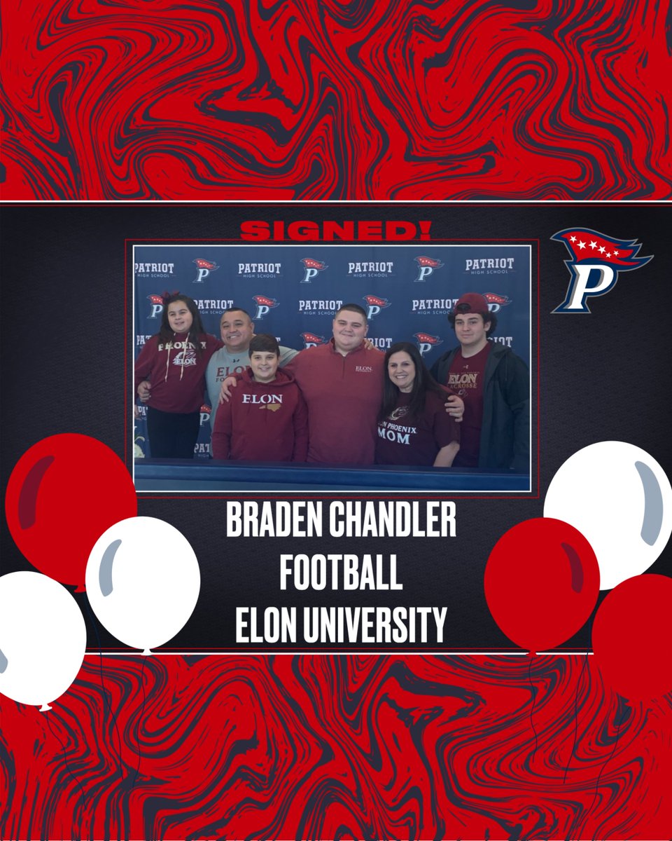 Congrats to Braden Chandler for signing to play football at Elon!