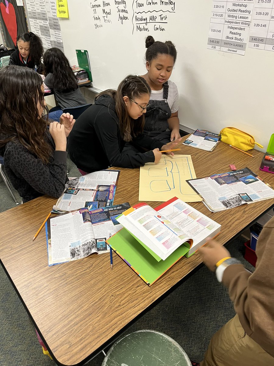 Meg_Michalsky's tweet photo. Today, we worked on finding the central idea of a section of text. The conversation was wonderful! 💜 #Turner #4thGradeRocks https://t.co/cAkIcbHvco