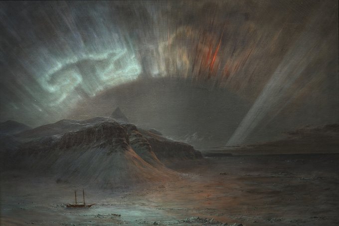 The painting Aurora Borealis by Frederic Edwin Church