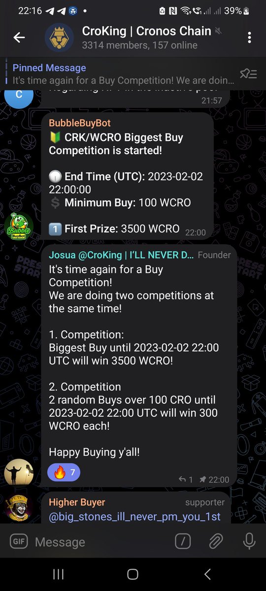 crypcro8's tweet photo. @CroKingToken @cryptocomnft @cryptocom @NewsCronos Nice buy.. It's going to be worth so much more in the future. $crk buy competition, the biggest buy wins, 3500 #cro    plus 2 random wins of 300 #cro    must be over 100 #cro    to enter #croking @CroKingToken https://t.co/2K1DysO67x