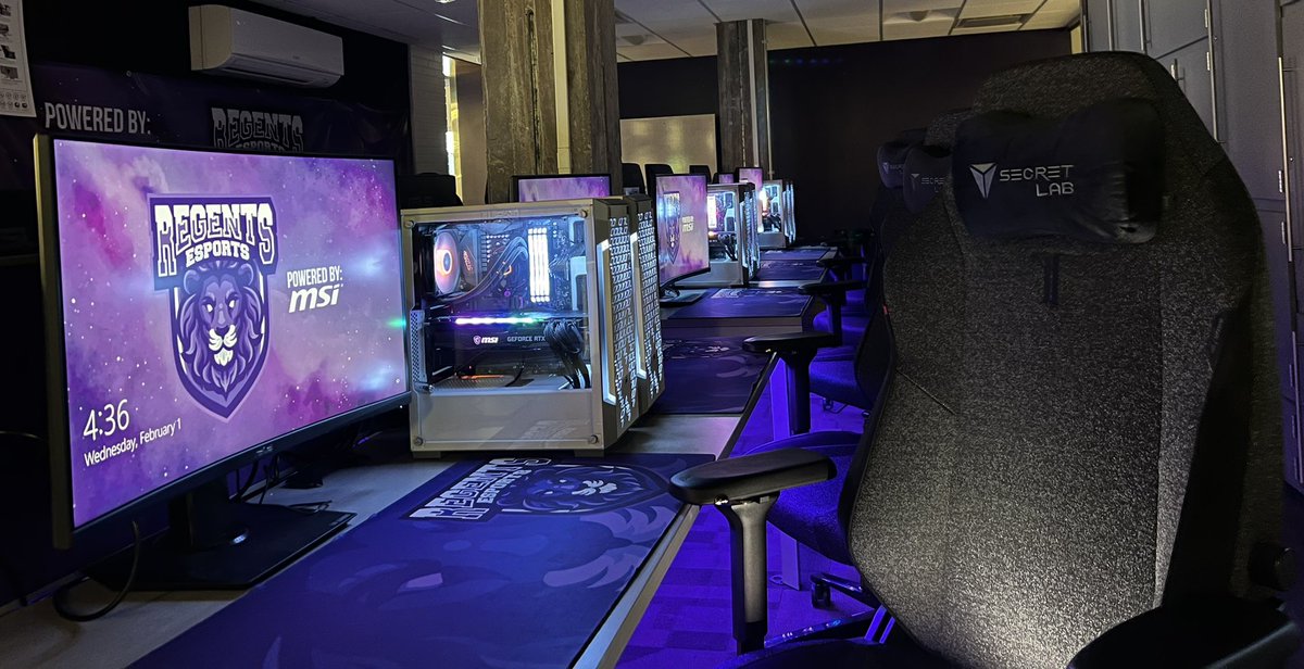 New Computers…✅
New Monitors…✅
New Chairs…✅

Scholarships… YOURS‼️

Regents Esports is built for you!
