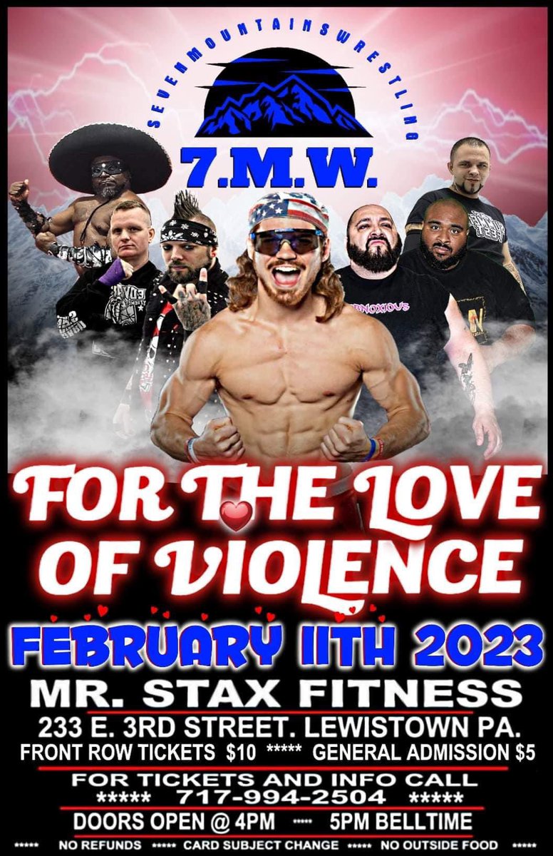 canman749's tweet photo. I’d like to thank those who have been asking about my newer adventure with my camera. Being a photographer for indie wrestling has been an amazing journey so far. It is still a side gig. But man it’s getting busy. Here’s some of my upcoming events. Some of these are my photos. https://t.co/To7nlISudE