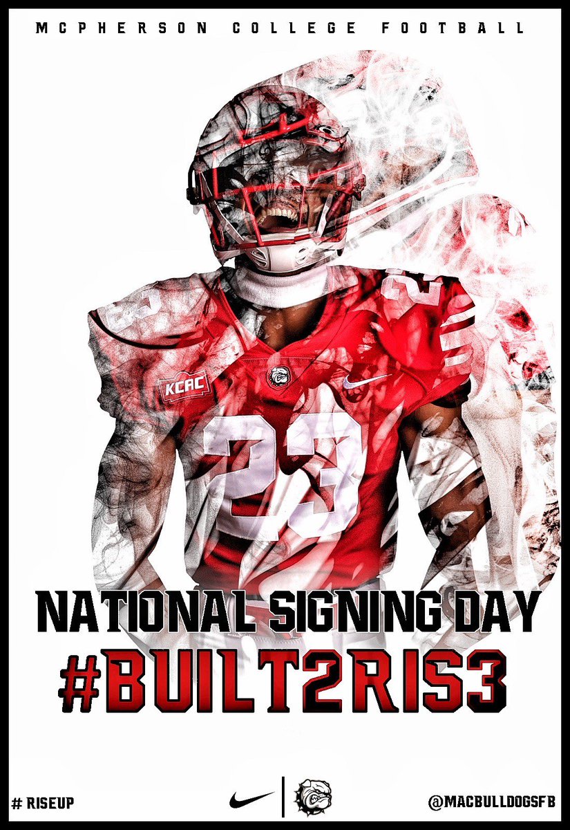 It’s official❤️ <a href="/MACBulldogsFB/">McPherson Football</a> #Riseup