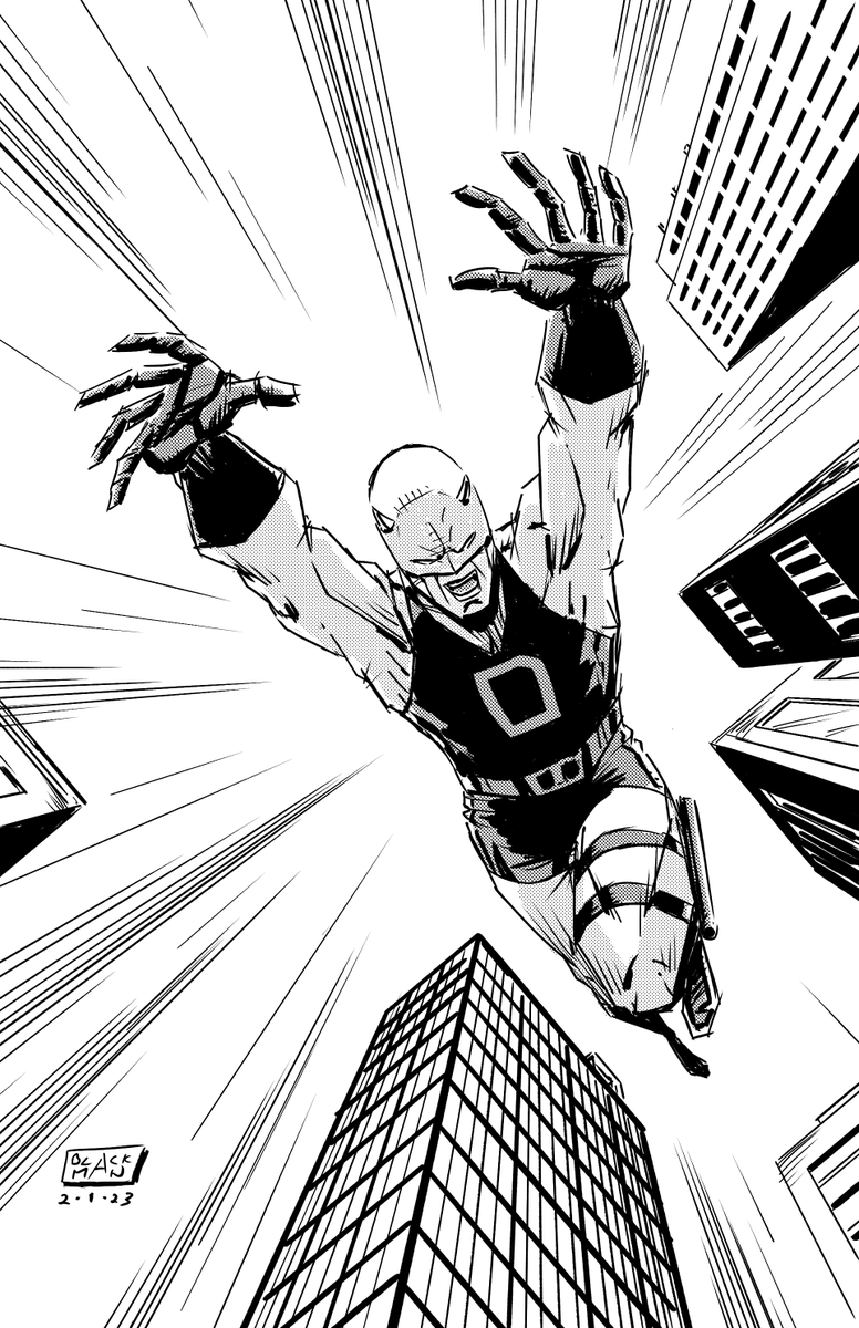 ABlackmanart's tweet photo. Daredevil sketch.  Yellow costume.   

#daredevil #mattmurdock #daredevilyellow #marvel #mcu #marvelcomics #MarvelStudios #superhero #fanart #comics #comicbooks #comicart #art #artist #sketch #digitalart #clipstudiopaint #blackandwhite #geek #netflix https://t.co/T8SejF9HWU