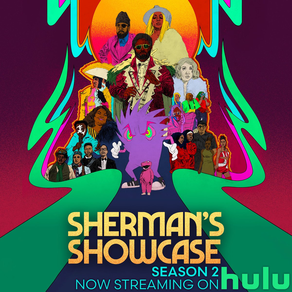 diallo's tweet photo. On the first day of Black History Month, we are proud to announce Sherman’s Showcase Season 2 is now on @hulu - Watch the entire second season wherever you go. We put our all into this season. We truly hope you enjoy it @ShermansShow @hulu #shermansshowcase #BlackHistoryMonth https://t.co/Omcduz3XmR