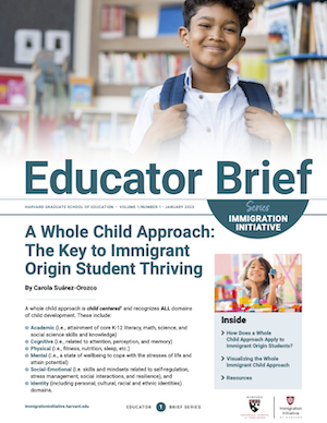 IIH_Harvard's tweet photo. We are excited to release our first Educator Brief:
"A Whole Child Approach: The Key to Immigrant Origin Student Thriving" by Professor Carola Suárez-Orozco

Check it out by clicking here: https://t.co/TZbhToPQdj https://t.co/FOdzxaapHu