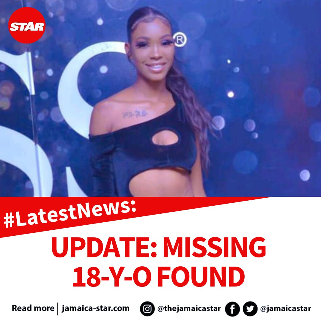 #UPDATE: Brittany Reid, the 18-year-old who reportedly went missing after leaving her home in Waterhouse, St Andrew on Tuesday has been found safe. Reid's family breathes a sigh of relief after almost 24 hours of no contact from her. 📸: Contributed