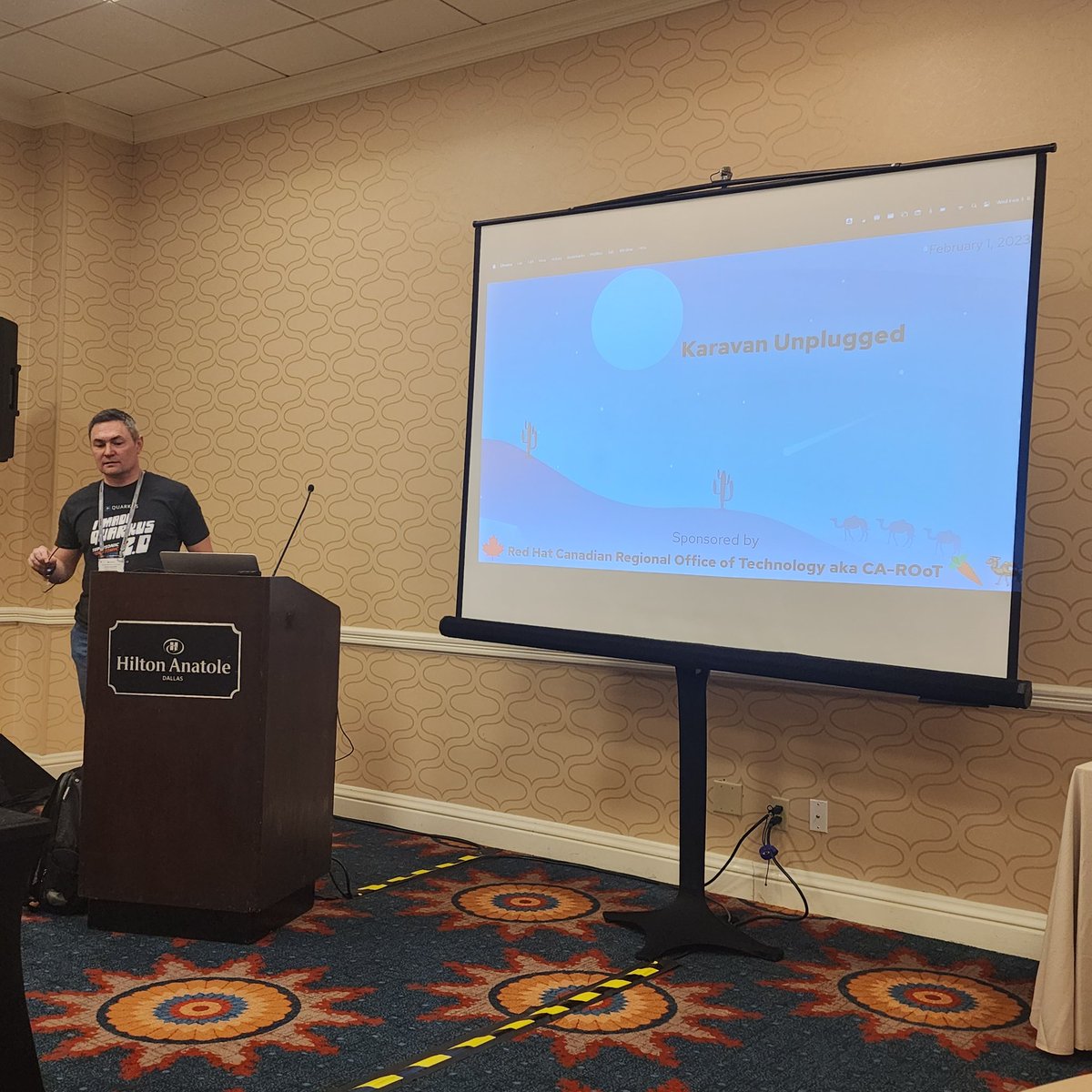 hguerreroo's tweet photo. Finally back to in person events, maybe not the one we planned, because of the weather, but at least a way to share around about @ApacheCamel #karavan hosted by @mgubaidullin https://t.co/QeaWGVhwCQ