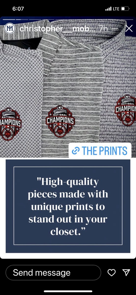 HOforlife's tweet photo. @mobleyclothier with the NATTY GEAR GO DAWGS🏆🏆 https://t.co/3vooZ1GQxf