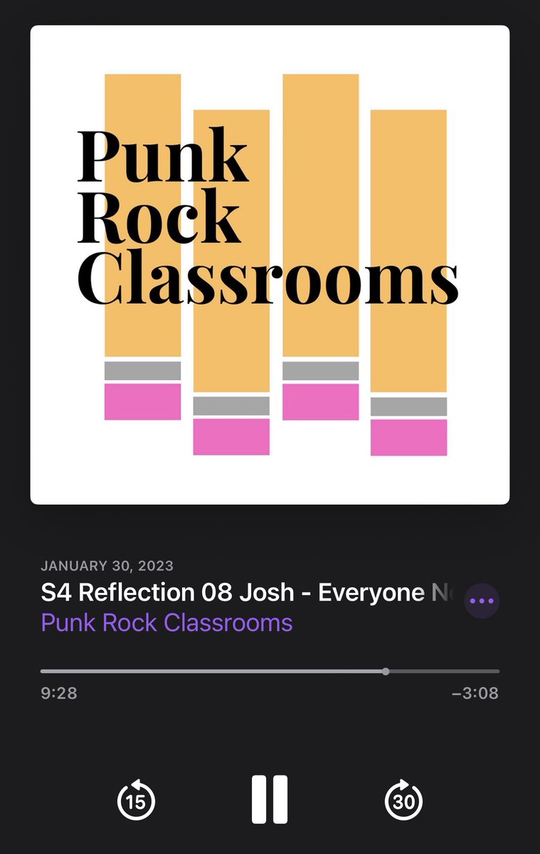 Today I’ve listened to:

#ShutUpAndTeach ft. @Erin_EH_Austin! She was a great guest and is a passionate educator! 

podcasts.apple.com/us/podcast/the…

Also listened to @JoshRBuckley’s #punkrockclassrooms reflection! Deep and inspiring. Give it a listen!

podcasts.apple.com/us/podcast/pun…