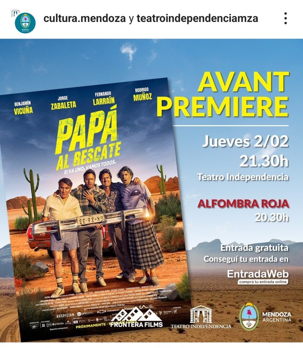 Avant Premiere 🎬 jueves 2/02 
#PapáAlRescate