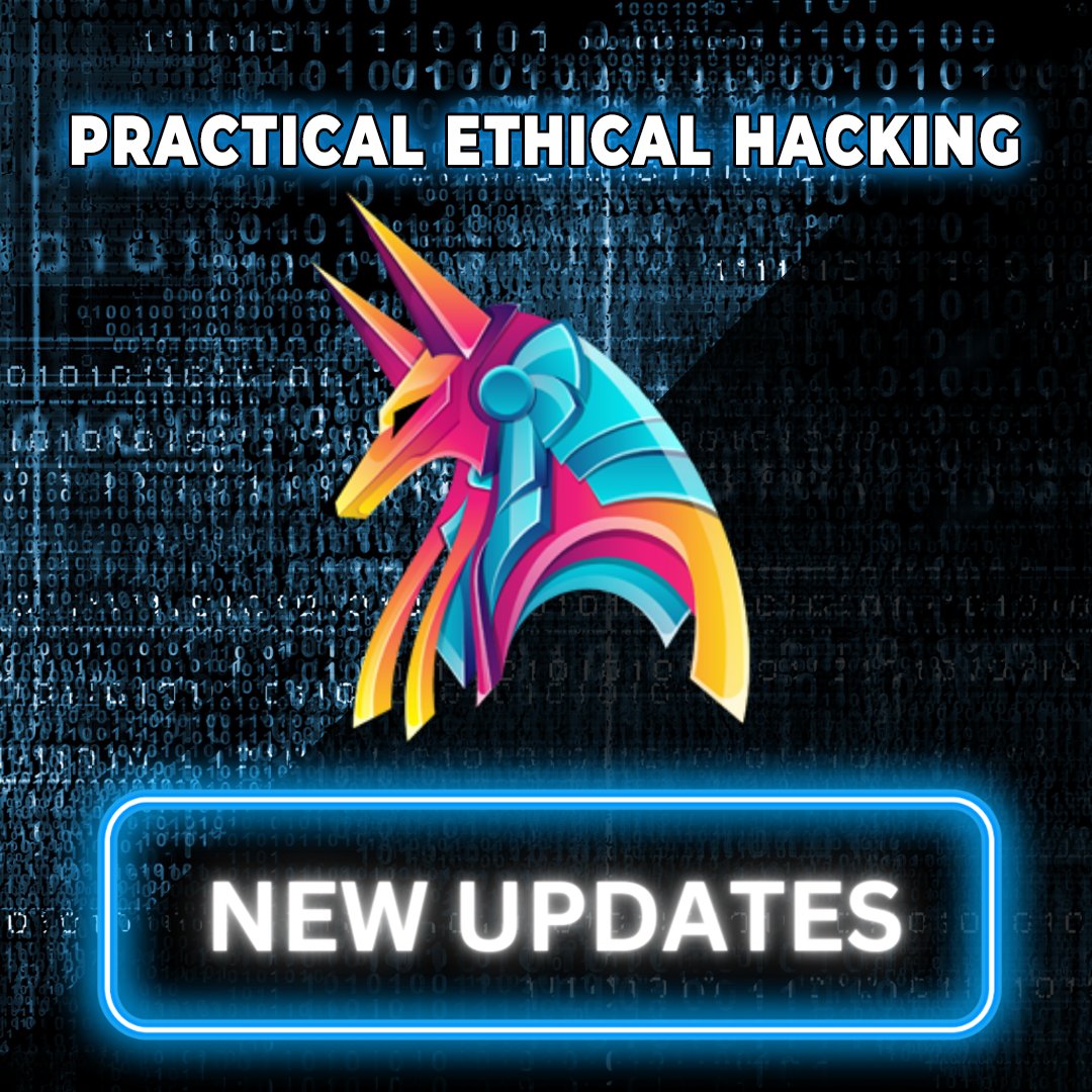 We are excited to share that starting today, we will begin rolling out Section Quizzes, starting with the Practical Ethical Hacking Course! 

Our mission is to ensure students have the most rewarding and engaging learning experience we can provide. 

academy.tcm-sec.com/p/practical-et…