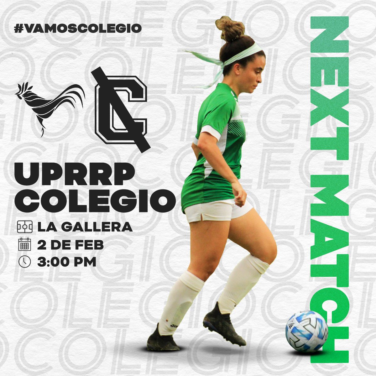 𝙀𝙇 𝘾𝙇Á𝙎𝙄𝘾𝙊 𝘿𝙀 𝘾𝙇Á𝙎𝙄𝘾𝙊𝙎

Mañana jueves, 2 de febrero, estaremos visitando a los Jerezanas🐓 de UPRRP en La Gallera🏟. Llegale a apoyarnos en nuestro primer partido de liga!

#VamosColegio | #RUMvsRIO | #FutbolUPRM
