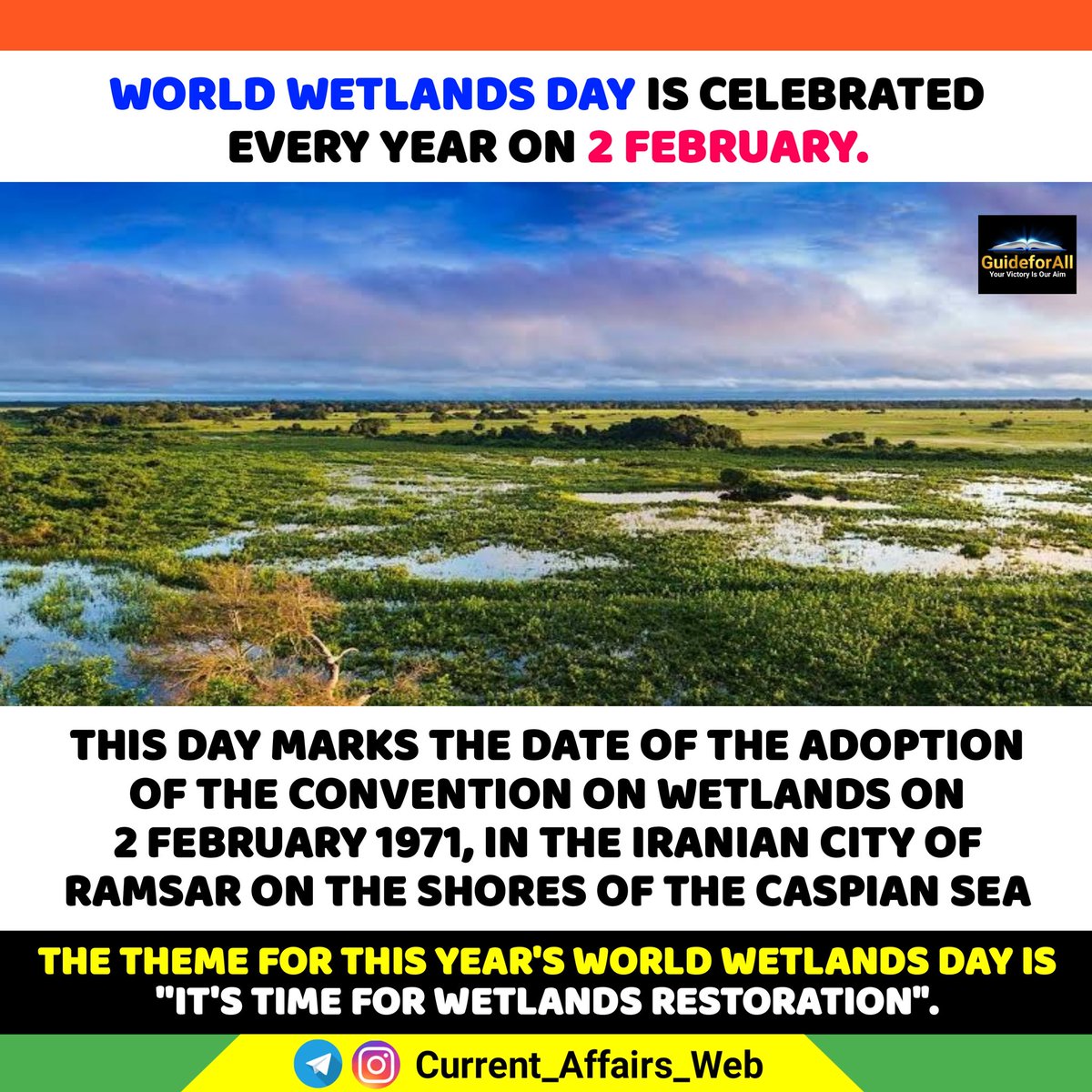 World Wetlands Day is being observed across the world today.

#WorldWetlandsDay #WetlandsDay