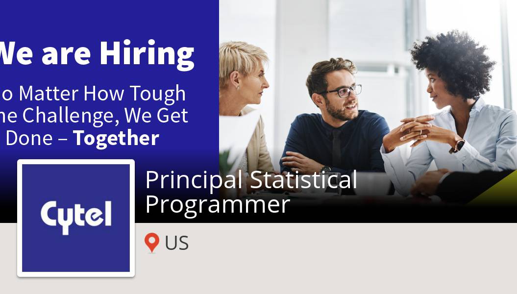 tonycornett's tweet photo. Principal #Statistical #Programmer (#job) wanted in #US. #Cytel https://t.co/JxjoXzZXCi #career #job #biostatistics #statistics #CRO #lifeatcytel https://t.co/cpc9A5BRdg