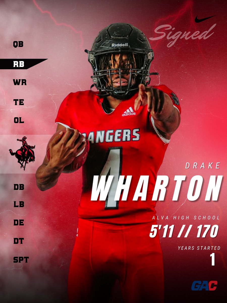 Welcome Alva's own signee Drake Wharton to the Ranger Family!
#RRR