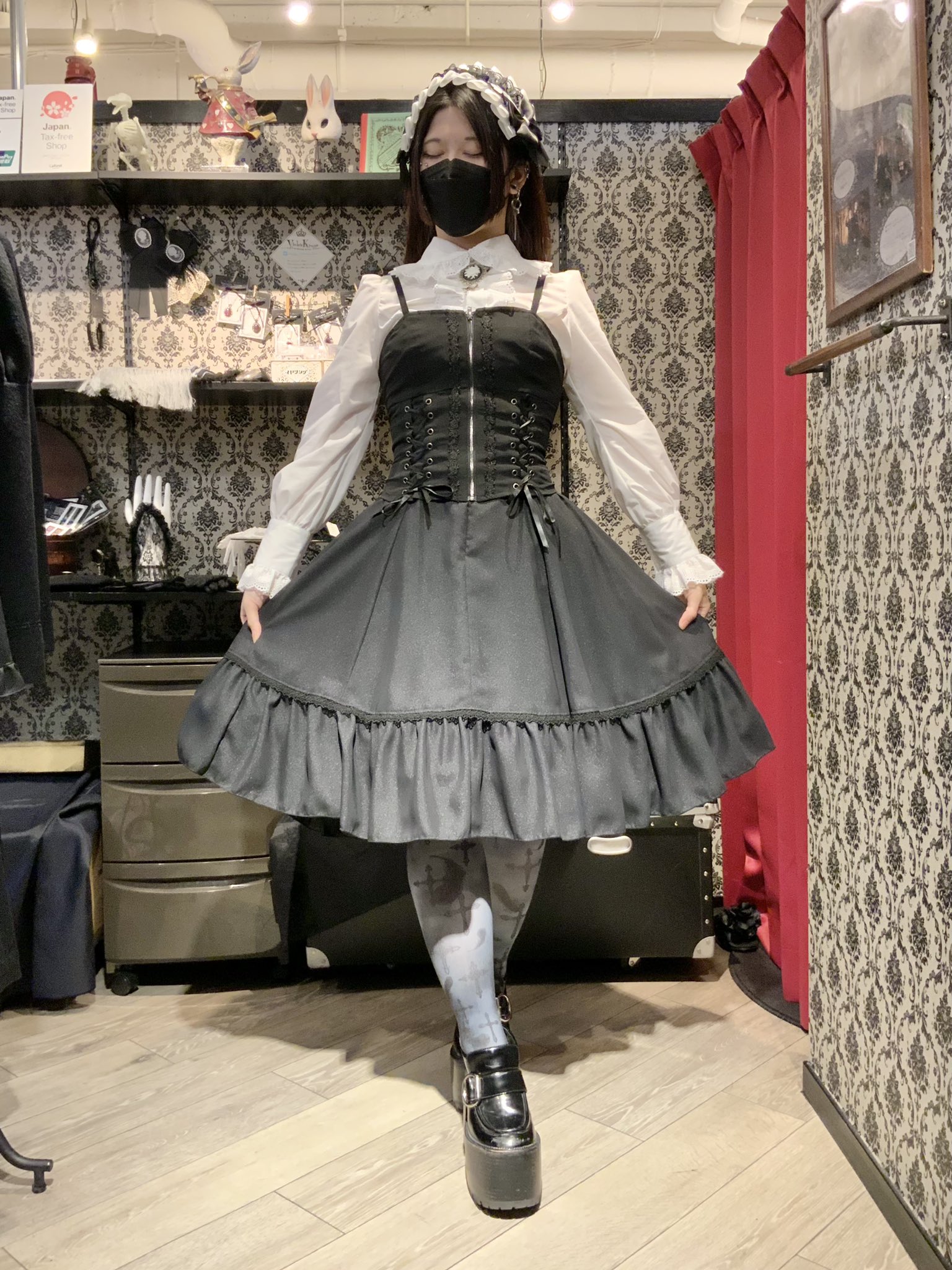 MIHO MATSUDA コルセット ライザ オーバースカート ゴシック