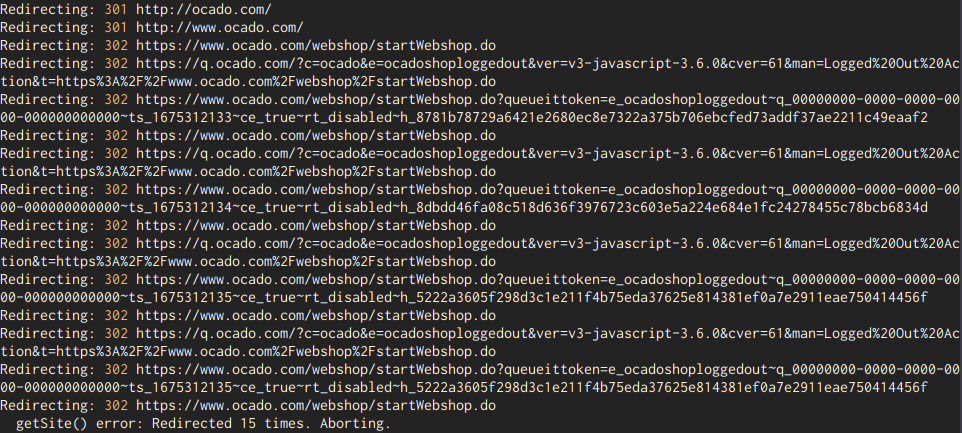 iconhorse's tweet photo. @jezmck I looked into this! The crawler attempts to load the site, but there is a redirect loop. It doesn't happen in the browser, possibly some kind of bot detection?

Similarly, the https://t.co/xSS45YGOWO URL also has a redirect loop. That one is also in the browser. https://t.co/JXEq05IycP