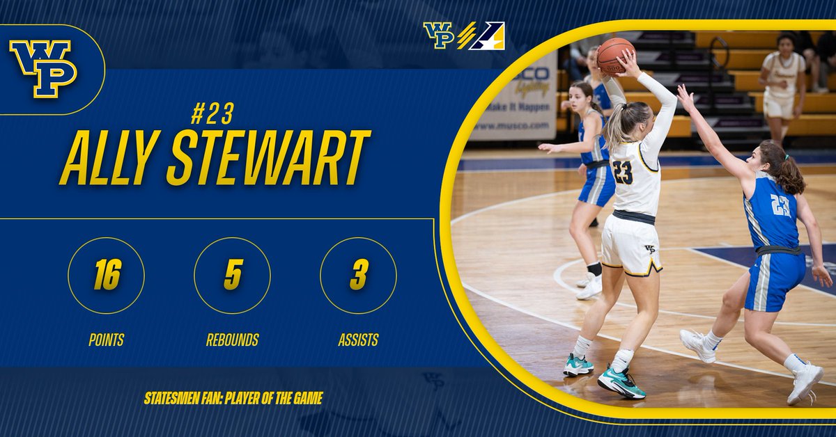 WPUGameDay's tweet photo. Ally Stewart and Malik Edwards take home player of the game awards after another #statesmensweep
Hit the link to download the app and vote during every game!! https://t.co/0j36aFLQjw https://t.co/zXhqLqMM6A