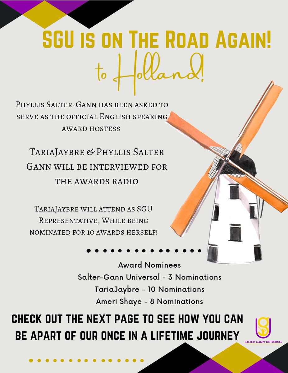 PhylSGU's tweet photo. Help SGU get to Holland 
PLEASE SHARE THIS POST! 
Thank you. 😘

💜💛 💵 SGU Cash App Links-
CashApp:
https://t.co/JjT5JY2fnt

Venmo:
https://t.co/HdjNmQQZYk

PayPal:
phyllis.sgu@gmail.com

Salter Gann Universal Promotions &amp; Management LLC

Taria Mills
Phyllis SalterGann https://t.co/IyLQCjvqUI