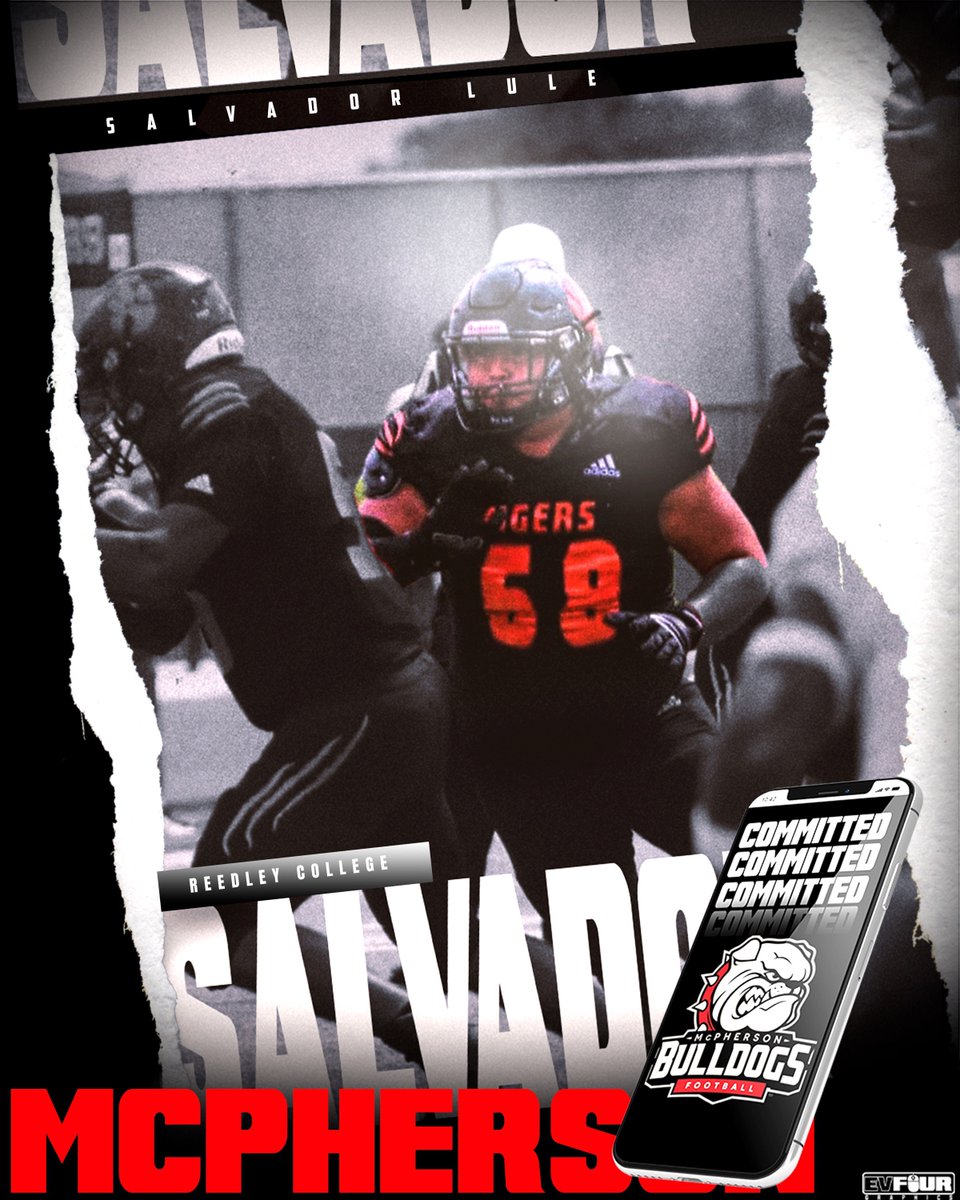 ReedleyCFB's tweet photo. Congratulations to OL Salvador Lule on your commitment to McPherson University @Sal @GHHS_Sports @Coach_Hart15 @reedleycollege @EV4Graphics https://t.co/fNs3MIVfQF