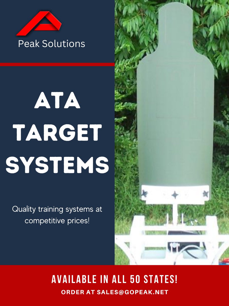 PeakSolutions2's tweet image. ATA is a world leader in providing quality target and training systems for the US military and its allies. ATA equipment is known for its durability and ability to perform in all kinds of environments, from the arctic to the desert, anywhere in the world! DM us! 
#targetsystems