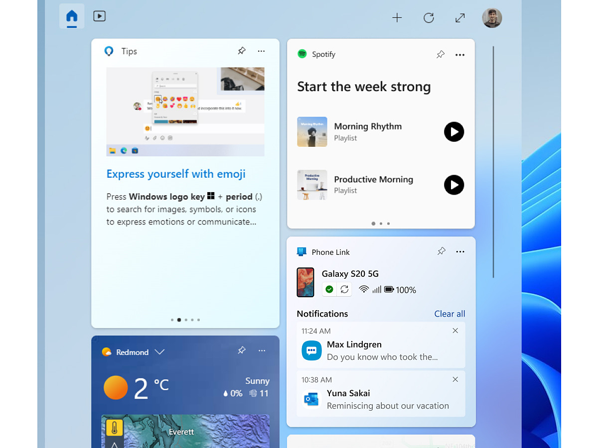 Spotifyなどの新ウィジェットが利用可能に。Windows 11プレビュー版 https://t.co/VMTTvdJYxS